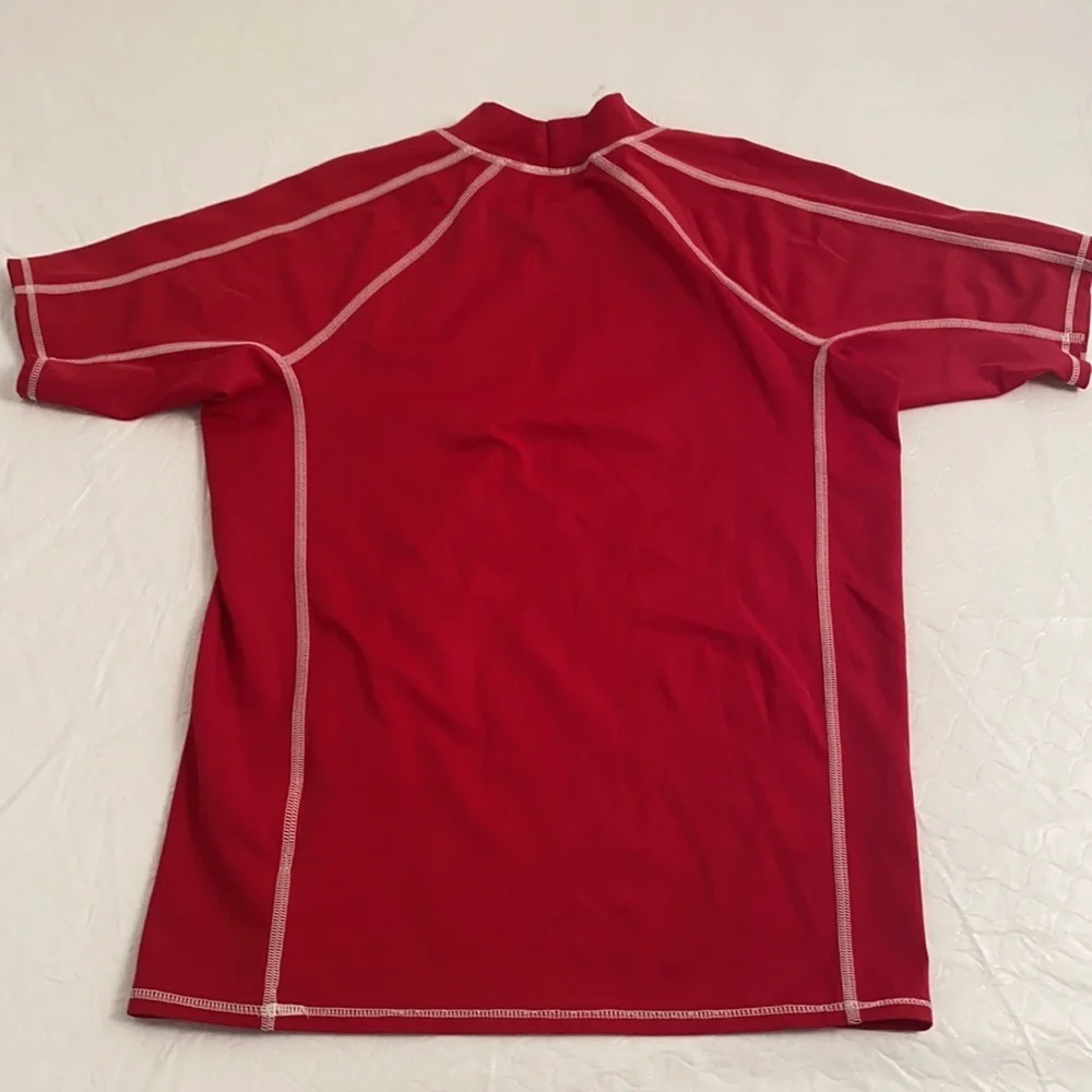 Lands End red short sleeve rashguard M = 10-12